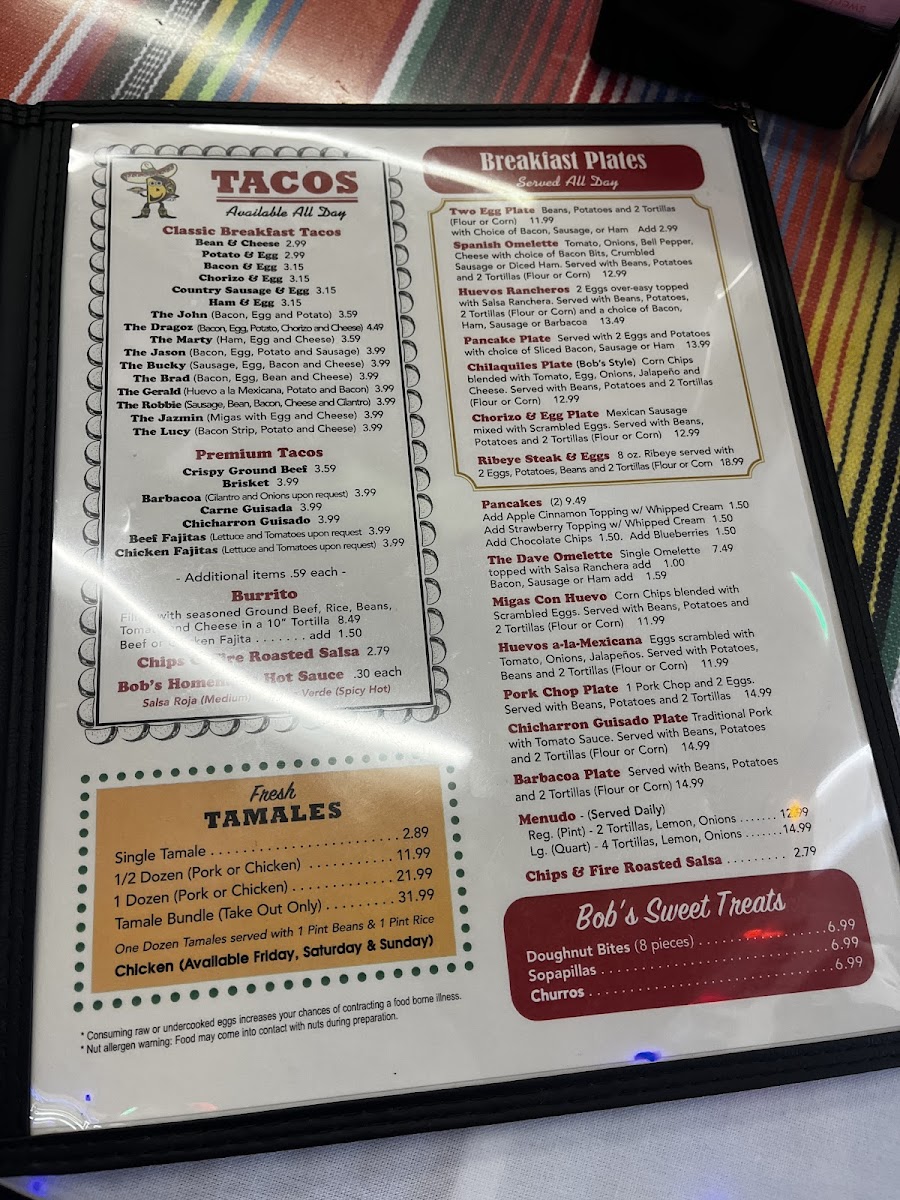 Menu - Bob's Taco Station photo 5
